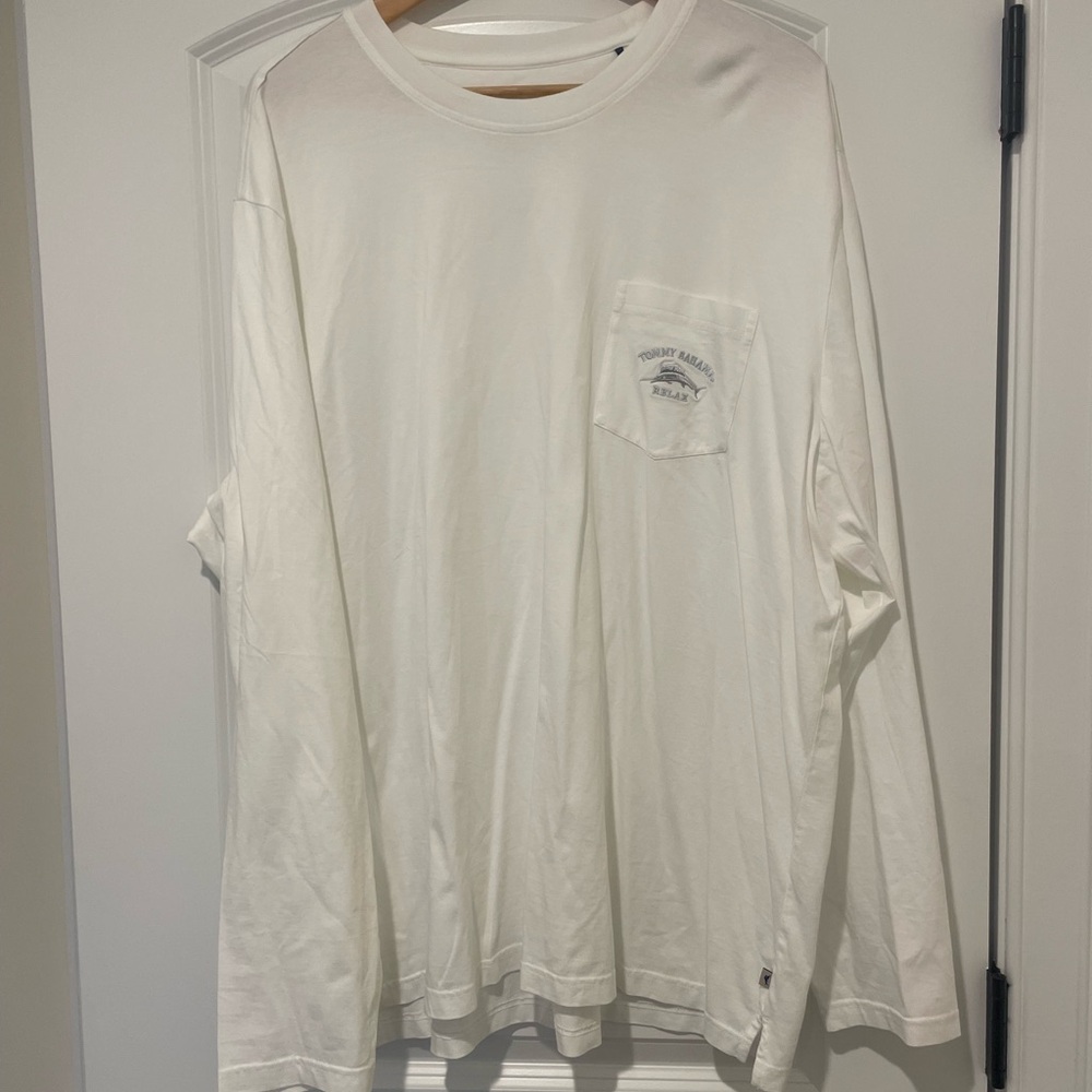 Tommy Bahama White Long Sleeve Tee